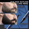 Noerrors Kit De Lápiz Para Barba, Lápiz Rellenador De Barba