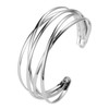 Donary Women's Simple Bangle Bracelet, One size, Silver Metal