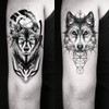 Oottati 8 Sheets Wolf Taichi Totem Skull Moon Forest Flower