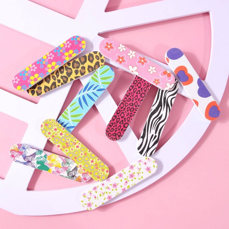 20 Pieces Colorful Mini Nail Files Double Sided Nail Buffer