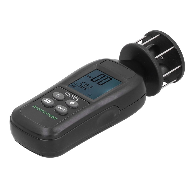 Digital Display Anemometer Handheld 3‑Cup Turbine Anemometer for Wind Temperature