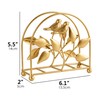 BUNCHBRAVO Rustic Napkin Holder with Bird and Leaf Design –