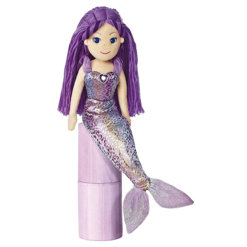 Aurora, 33065, Sea Sparkles Mermaid Daphne, 18In, Soft Toy, Purple