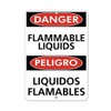 Aluminum Vertical Metal Sign Multiple Sizes Danger Flammable Liquids Peligro