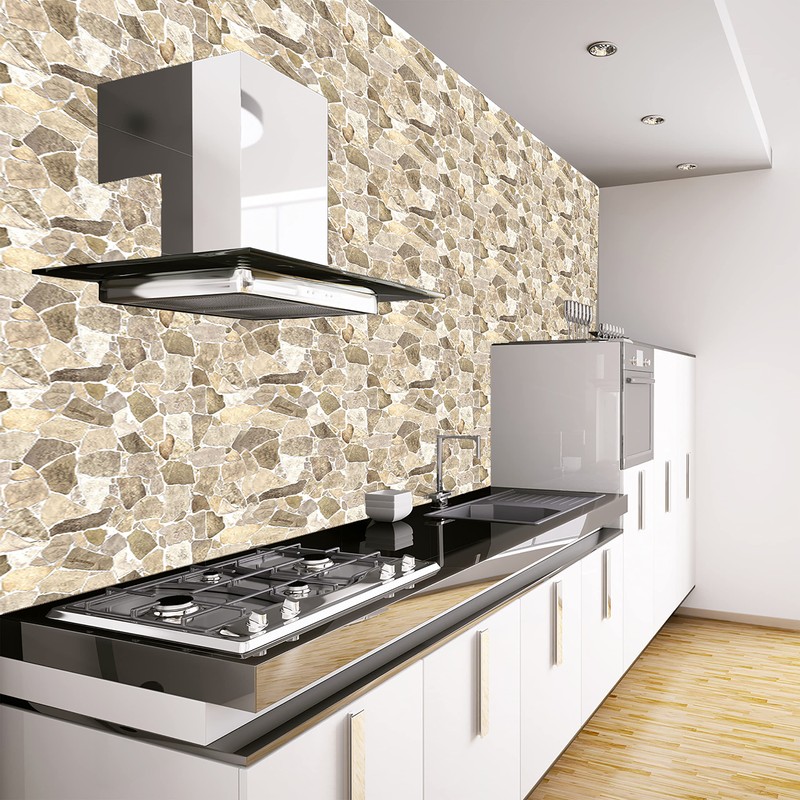 Dundee Deco 3D Wall Panels - Beige Brown Faux Stone