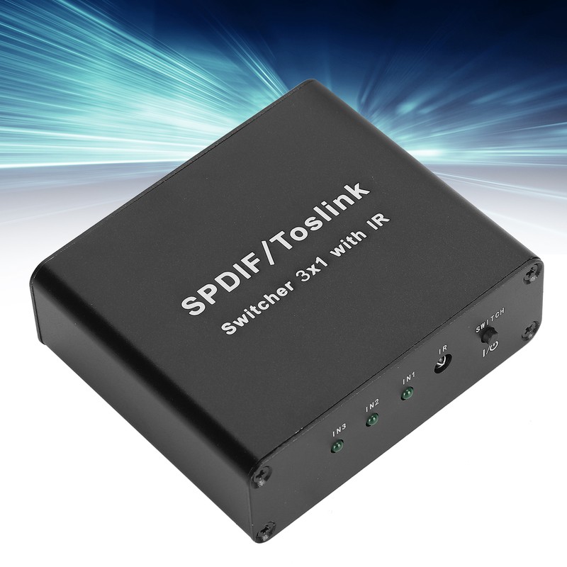 SPDIF/for TosLink Switcher 3x1 Switching Device with Remote Control 3