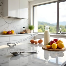 1Pc Silver Egg Beater Stainless Steel Mini Spring Coil Whisk Handheld Milk Frother Foamer Sauce Stirrer Blender Coffee Mixer Kitchen Egg Tools Whisks