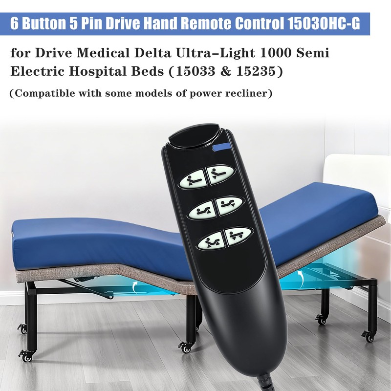 6 Button 5 Pin Remote Hand Control Handset for Electric