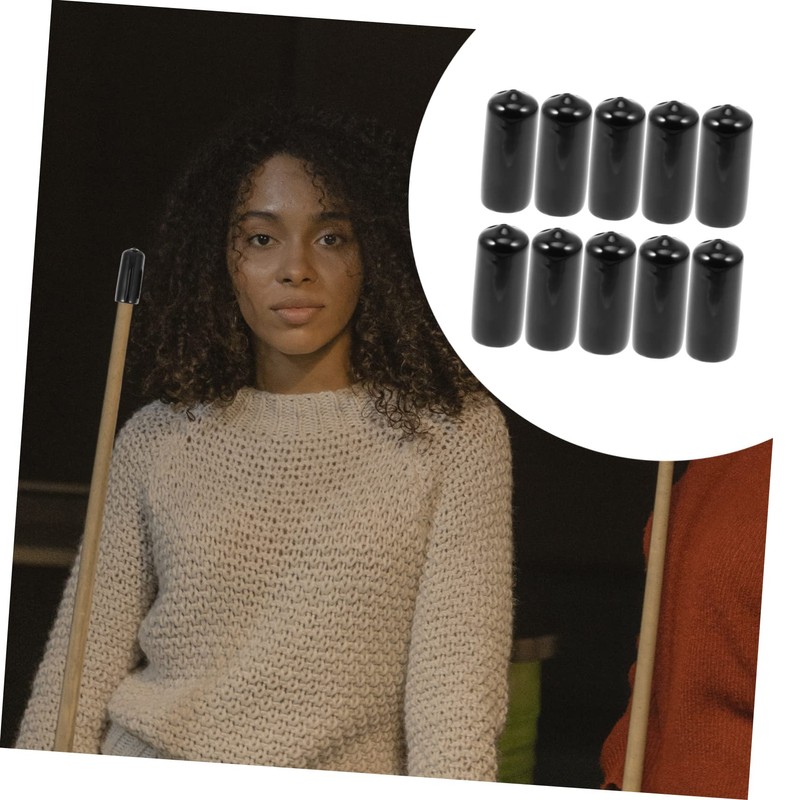 BIUDECO Rubber Billiard Cue Covers 10 Pack Table Cue Tips