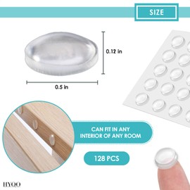 Silicone Cabinet Door Bumpers - 200Pcs Clear Silicone Rubber Door Bumpers for Kitchen Cabinets Furniture Bumpers Clear Adhesive Rubber Pads - Cabinet Bumpers Pads Door Bumpers for Walls