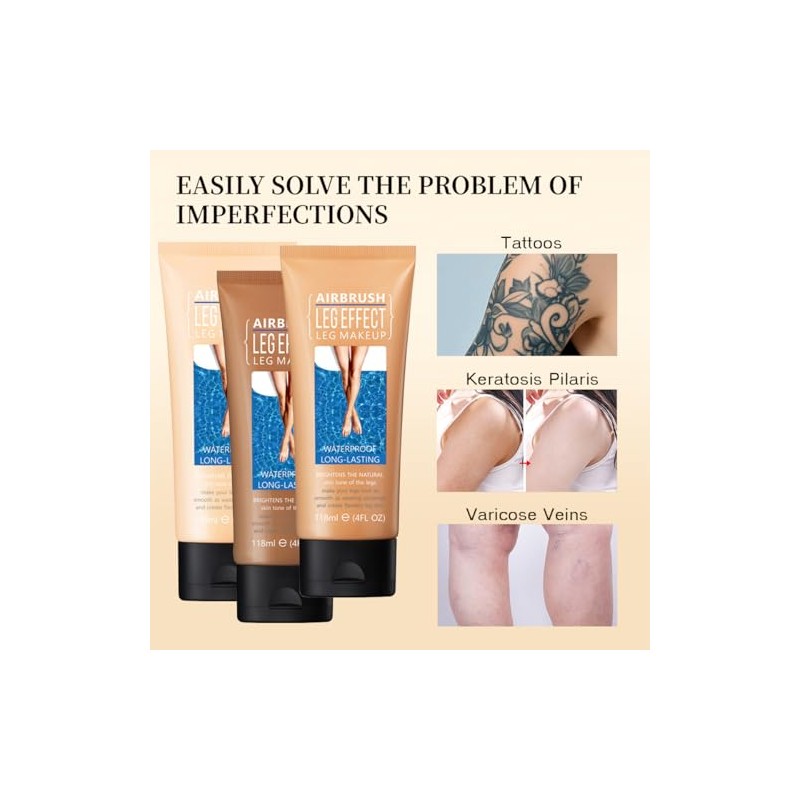 Maquillaje Para Piernas, Resistente Al Agua, Corrector Corporal Sin Transferencia,