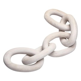 ZDSFSD Wood Chain Link Decor,21.6 Hand Carved Decorative Wood Chain,Contemporary Home Decor for Farmhouse Shelf&Side Table A Easy to Use