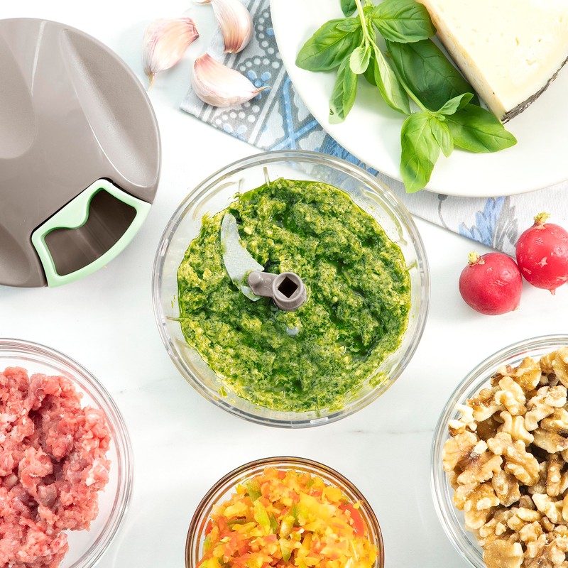 InnovaGoods V0103140 Mini Chopper with Spinop Rope, ABS, PP, PS,