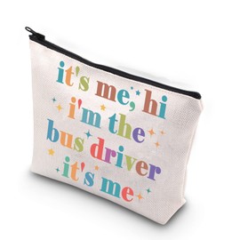 Bus Driver Makeup Bag It's Me, Hi I'm The Bus Driver It's Me Zipper Bag School Bus Driver Retirement Gift (bus driver CA)