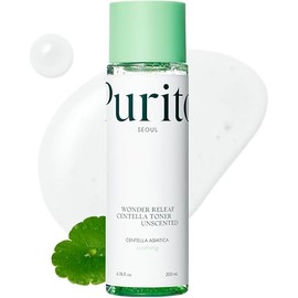 PURITO Seoul Wonder Releaf Centella Toner Unscented Korean Centella, for Sensitive Skin, Soothing, Facial Toner for face, K-Beauty, 200ml 6.76 fl.oz