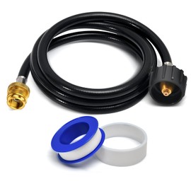 ABYDA 6Ft Propane Adapter Hose 1 lb to 20 lb, Propane Tank Hose with QCC1/Type1 for 5-40 lb Tanks, Propane Adapter Hose with CGA600 Connection for Coleman Stove, Weber Q Grill, Buddy Heater