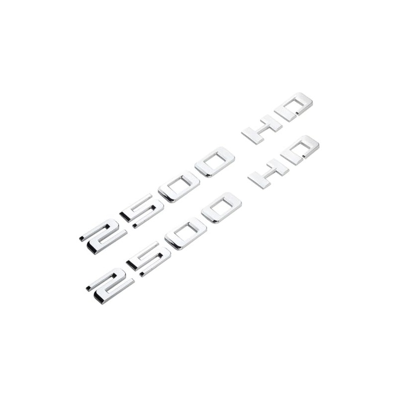 2pcs 2500HD 2500 HD Emblem Side Door Badge 3D Letter
