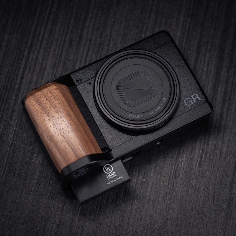 Iborrys Premium Real Wood Camera Grip, Compatible with Ricoh GR