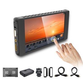 Portkeys PT6 5.2" Camera Monitor, 100% P3 IP Fingerprint Resistant Ultra Light Touch Screen Photography Monitor, 3D LUT Output, Full HD 1920*1080, 4K30P, HDMI Input/1080P, 60P, HDMI Output, with Heat