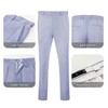 Seersucker Slim Suits Men Formal Summer Beach Wedding Grooms 2