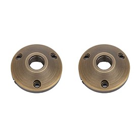 Makergroup Sturdy Cast Brass Surface Mounting Plate Low Voltage Landscape Lighting Accessories Antique Bronze 2pcs