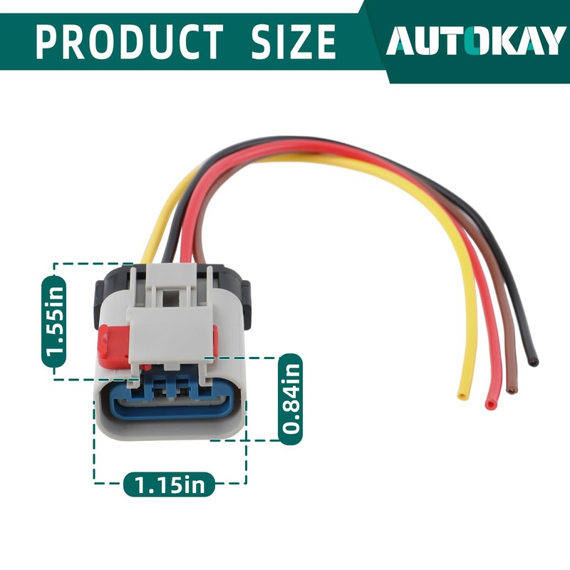 AUTOKAY Fuel Pump Connector Wiring Harness Pigtail Plug