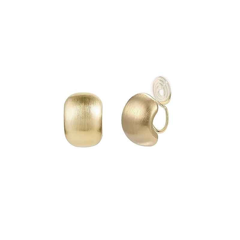 Women's Hoop Earrings, Popular, Small, Non-Hole Earrings, Adult, Elegant, 18k