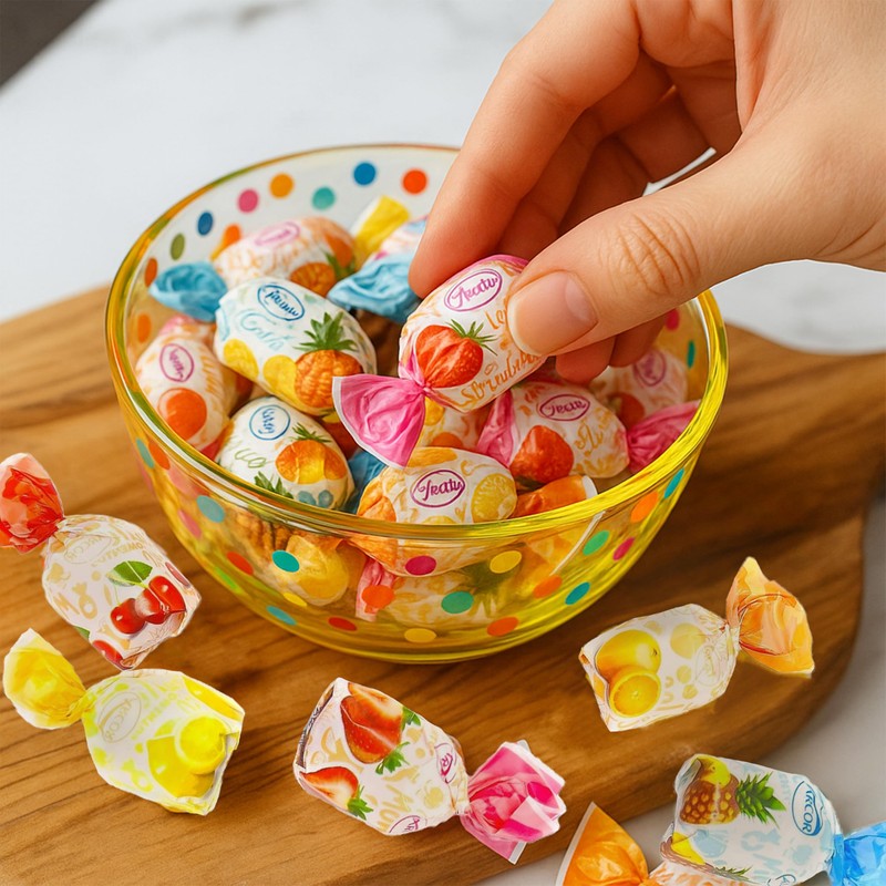 Assorted Fruit Filled Hard Candy - 1 Pound Bulk Pack