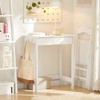 SoBuy White Small Desk with Drawers, Mini Table Computer Writing