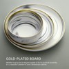 Pokini Marble Gold Rim Dinnerware Sets, Porcelain Plates and Bowls