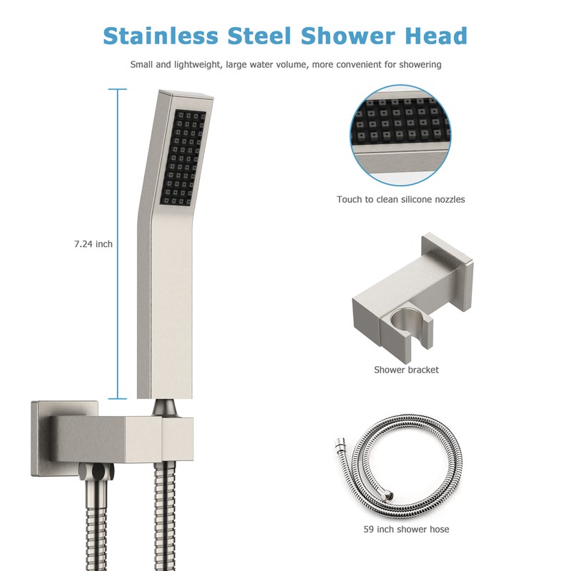Shower System, Shower Faucet Set for Bathroom with 12 Inch