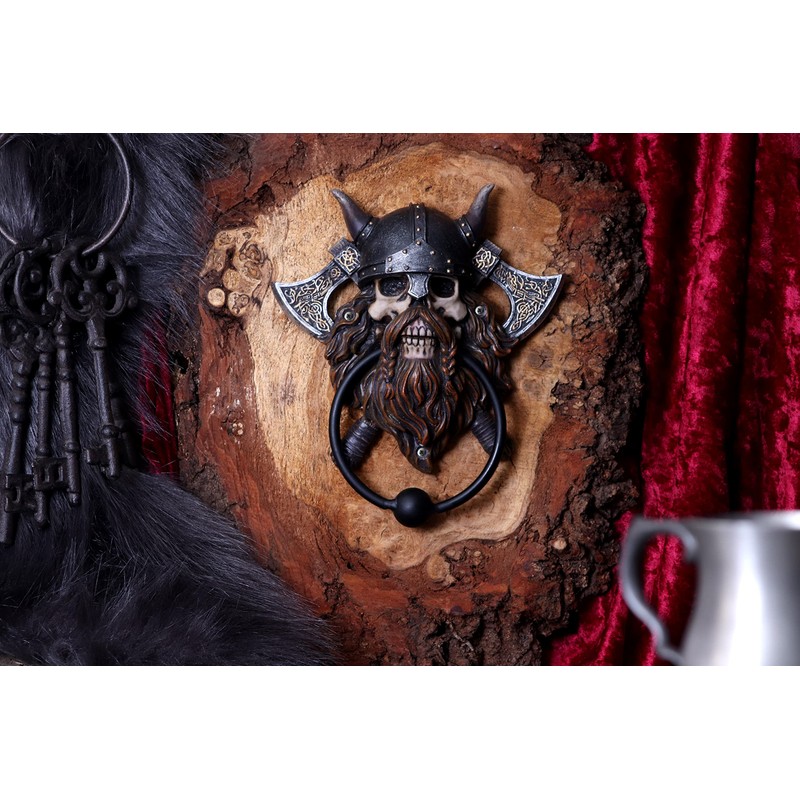 Nemesis Now Viking Visit Door Knocker, Grey, 18.5cm