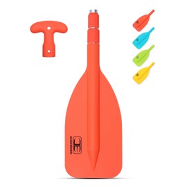 OCEANBROAD Telescoping Emergency Paddle 26''-54'' Collapsible Paddles Aluminium Shaft for Kayaing Boating Canoeing River Tubing, Orange, 2 Paddles