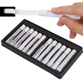 HilBeliFU 12Pcs White Oil Pastels, Single Colors Oil Paint Sticks Set, White Soft Oil Pastels, Fine Oil Pastel Set for Beginners, Indoor Activities, Painter, School Supplies