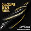 Four Spiral Flute Cobalt Step Drill Bit, 1/4" - 1-3/8"