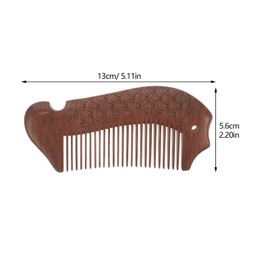 minkissy Wooden Comb Fine Tooth Portable Small Pocket Compact No Static Birthing Combs for Straight Wet Dry Sandalwood Travel