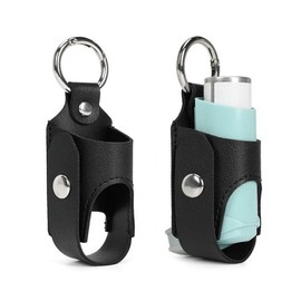 Portable Leather Mist Case Mini Pouch Travel Keychain Mini Bag Blue