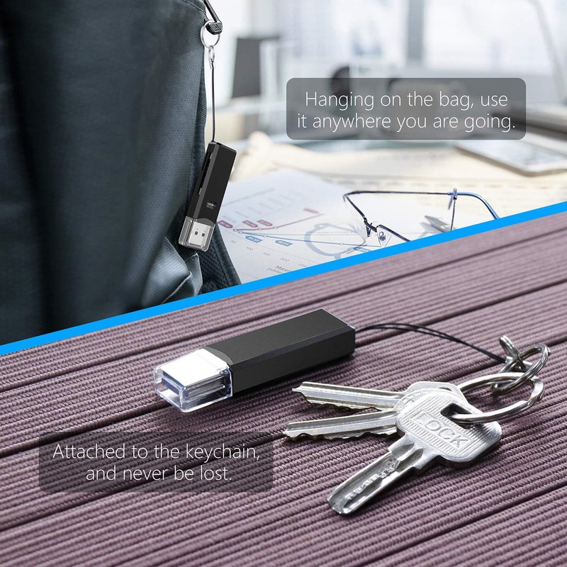 2-in-1 USB 3.0 Portable Card Reader Ultra Mini Heavy Duty