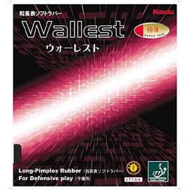 Nittaku NR-8558 Table Tennis Rubber Wallrest, High Tab, Black, Thin