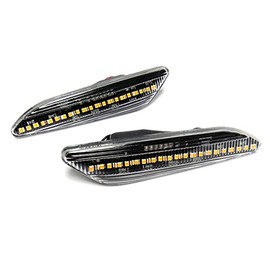 RZG 2x Clear Lens Side Indicator Amber LED Marker Repeater Light For 2005-10 AR 147 937 1997-06 AR 156 932 Delta 844 Tipo 356 Ypsilon 846