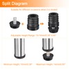 sourcing map 4Pcs Inserts for Round Tubes with Leveling Feet,