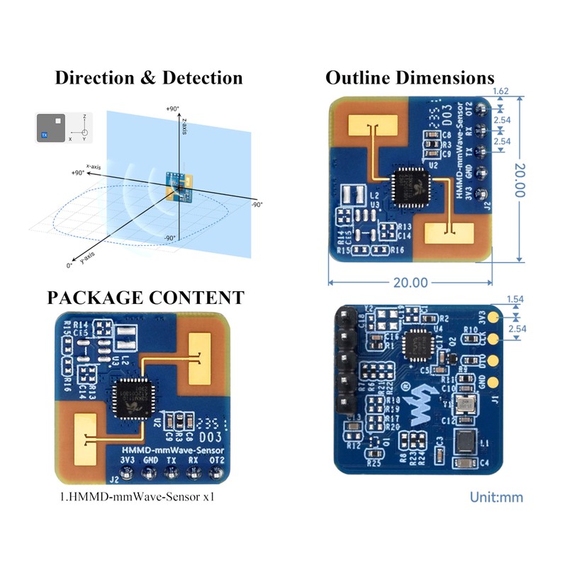 Human Micro-Motion Detection mmWave Sensor, 24GHz mmWave Radar, Based On