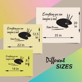 Wall Vinyl Decal Home Decor Art Sticker Everything You Can Imagine is Real Quote Artist Painting Room Removable Stylish Mural Unique Design 548