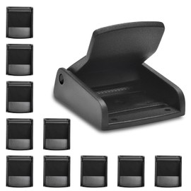 10pcs 1-1/2" Pick Cam Belt Buckles Plastic Black Toggle Clip for Tactical Backpack Straps Webbing Bag Parts Accessories