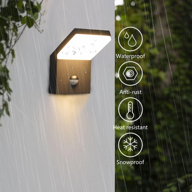 Lustrlach Motion Sensor Light Outdoor Porch Light Fxiture Exterior LED