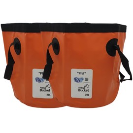 PBP Folding Bucket 20L - "PHIL" (2PK) (Orange)