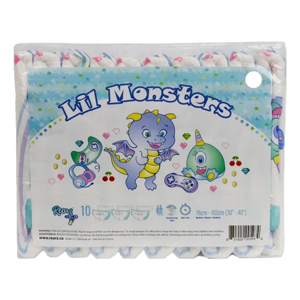 Rearz - Lil Monsters - 11,000ml Adult Diapers (10 Pack)