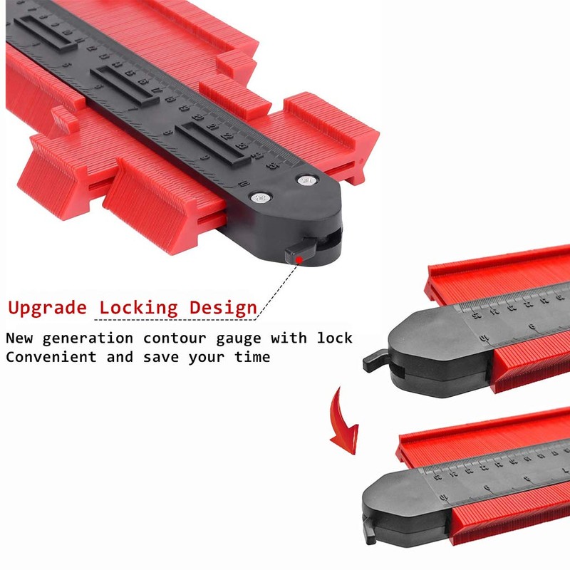Upgrade Contour Gauge with Lock 10 Inch Irregular Contour Duplicator