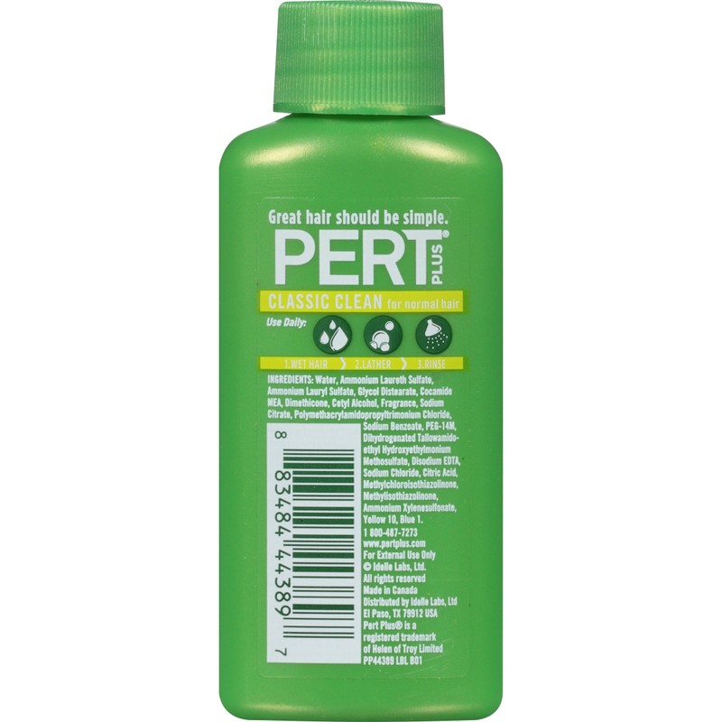 Pert Plus 2-in-1 Shampoo & Conditioner, Classic Clean 1.70 oz