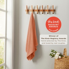 Great Bay Home 100% Cotton 4 Pack 54x27 Bath Towel Set - Absorbent, Quick-Drying, Durable Towels for Bathroom Decor - Low-Twist, Two-Ply Fibers (Dusty Rose)